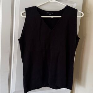 Tank Top Sweater with Scallop Detail